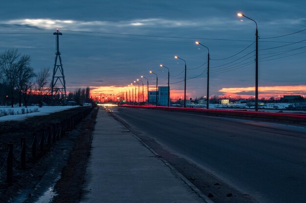 Bel tramonto sul fiume Volga. Nizhny Novgorod