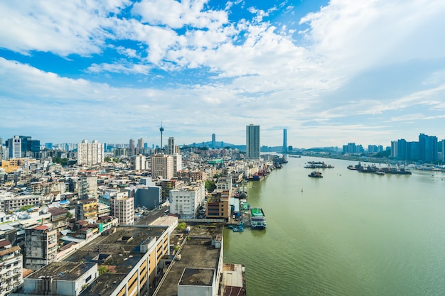 Bella architettura che sviluppa paesaggio urbano a macau