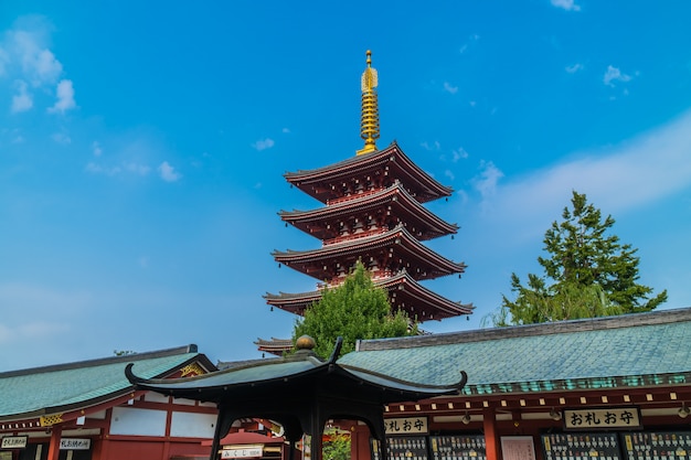 Bella architettura edificio tempio sensoji