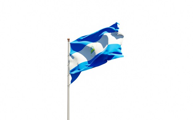 Bella bandiera nazionale dello stato del Nicaragua