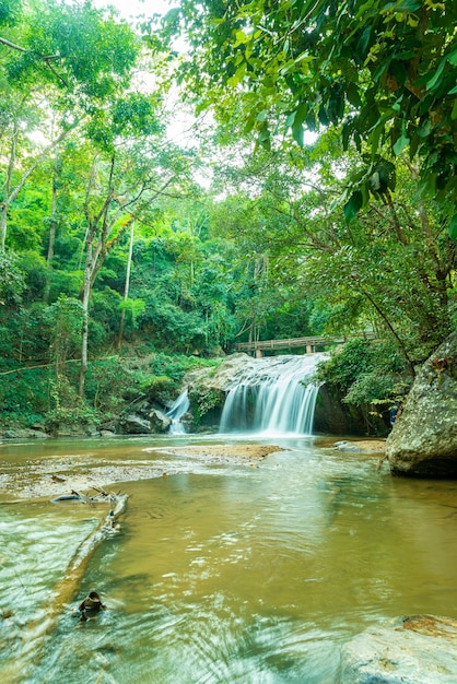 bella cascata di Mae Sa a Chiang Mai, Thailandia