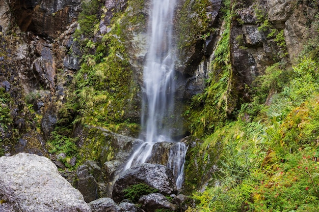 Bella cascata in Cile, Sud America.