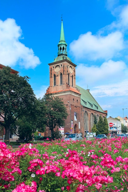 Bella chiesa a Danzica e bella natura urbana Natura in città