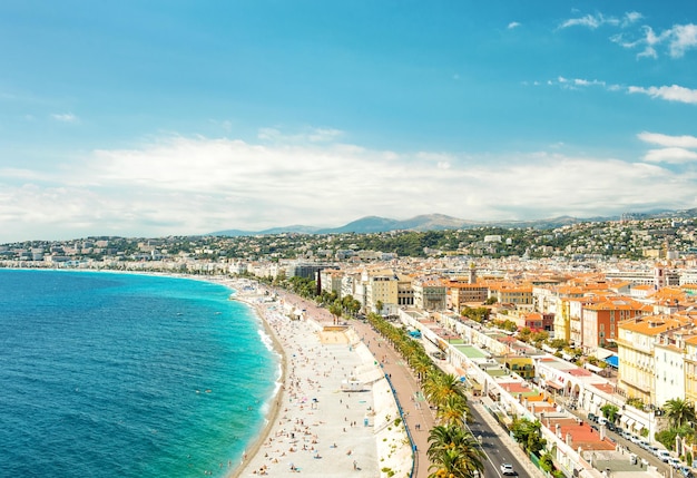 Bella città Promenade des Anglais Costa Azzurra Costa Azzurra Mare Mediterraneo paesaggio