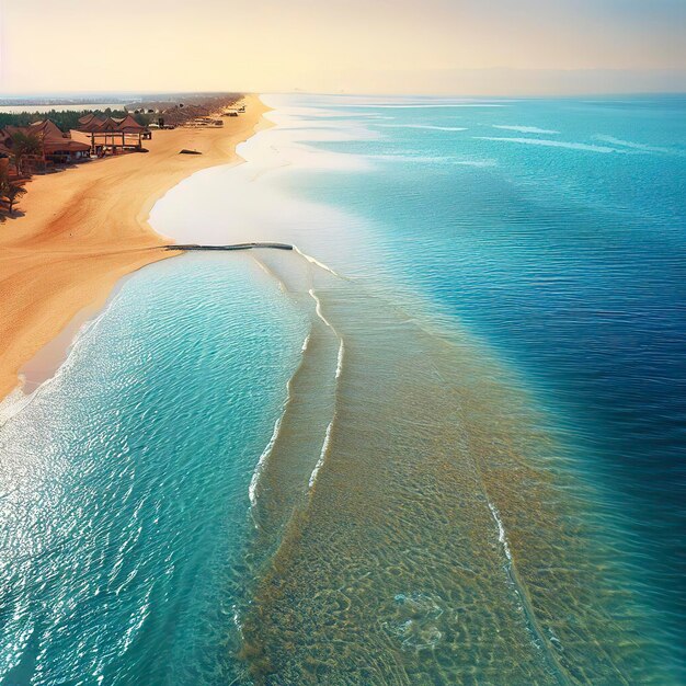 Bella costa della spiaggia nel Mar Rosso