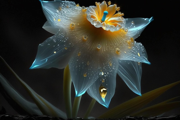 Bella Crystal Flower Immagine Ai generativa