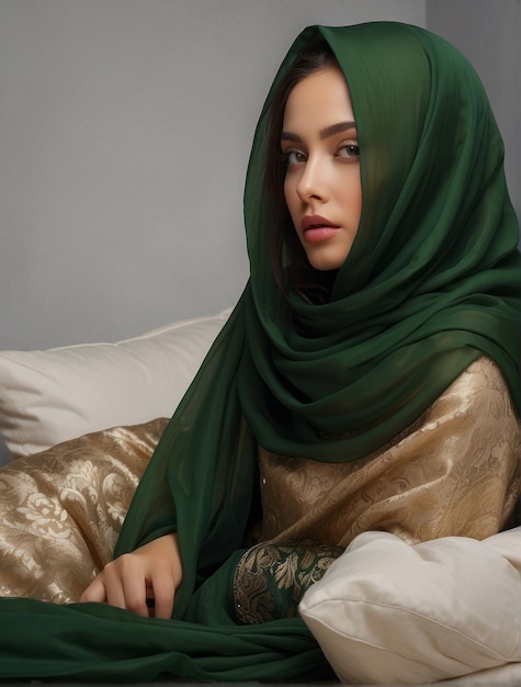 Bella donna musulmana che indossa l'hijab