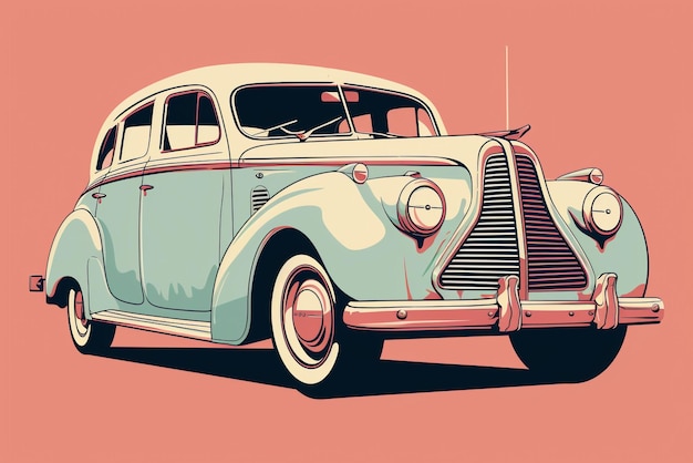 Bella e creativa immagine di un'auto d'epoca elegante
