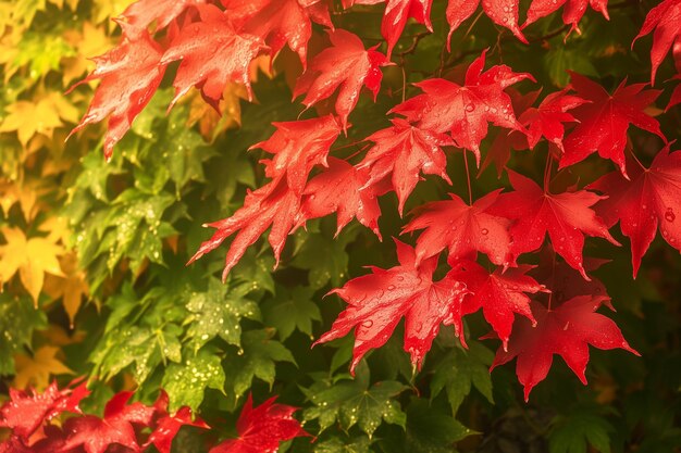 Bella foglia d'acero colorata sull'albero