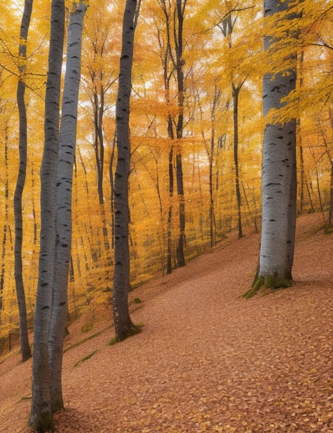 Bella foresta slava autunnale