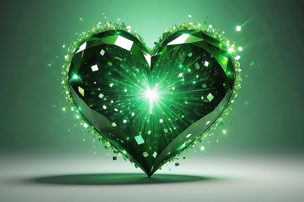 Bella forma di cuore verde