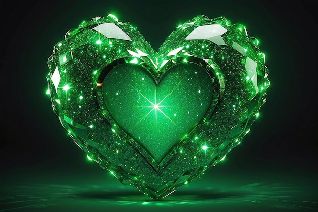 Bella forma di cuore verde