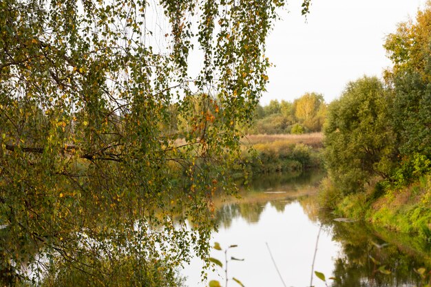 Bella giornata autunnale lungo il fiume.