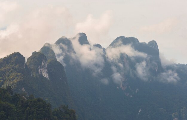 Bella giornata di vacanza nel parco nazionale di Khao Sok, Suratthani, Thailandia