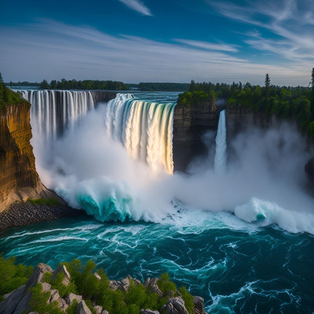 Bella illustrazione delle cascate del Niagara