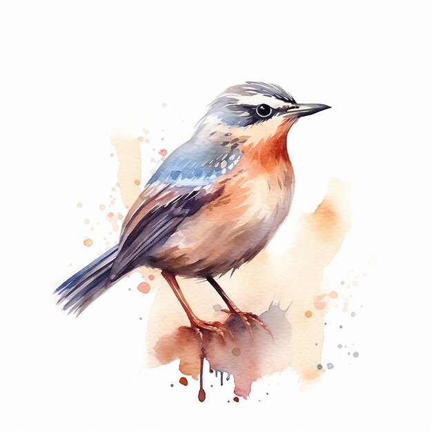 Bella illustrazione di uccelli ad acquerello