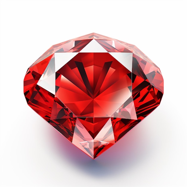 Bella immagine a forma di singolo diamante rosso