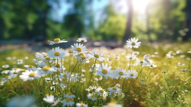 Bella immagine sfocata sullo sfondo della natura primaverile