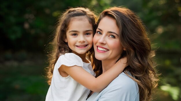 Bella madre con figlia