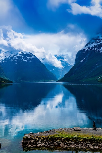 Bella natura Paesaggio naturale della Norvegia.