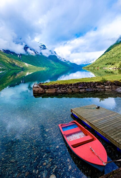 Bella natura Paesaggio naturale della Norvegia.