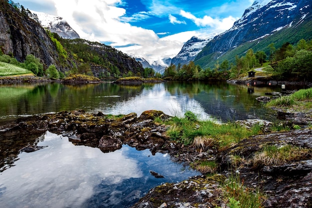 Bella natura Paesaggio naturale della Norvegia.