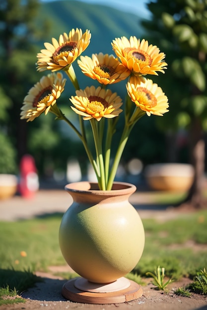 Bella pianta giallo fiero crisantemo fiori come girasoli bellissimo sfondo carta da parati