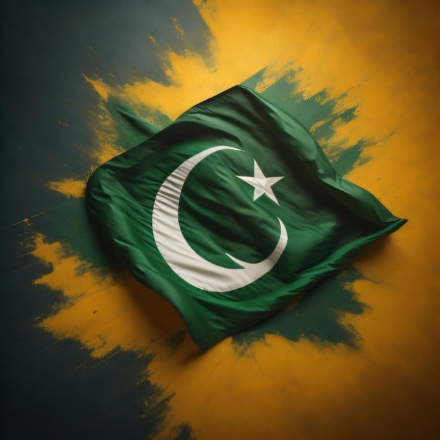 Bella presentazione della bandiera del Pakistan