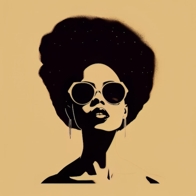 bella ragazza afroamericana illustrazione