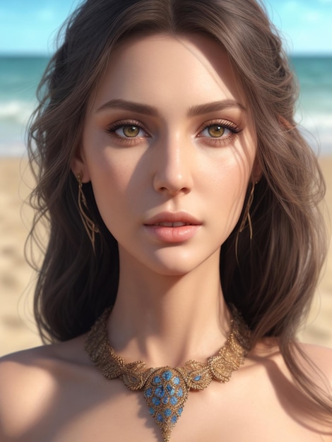 Bella ragazza artificiale illustrazione