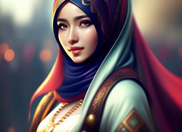 bella ragazza che indossa l'hijab