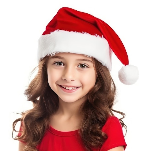 Bella ragazza in Cap di Babbo Natale