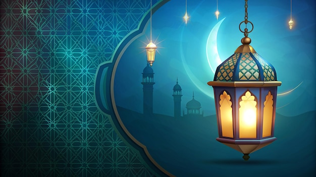 Bella Ramadan Kareem sullo sfondo