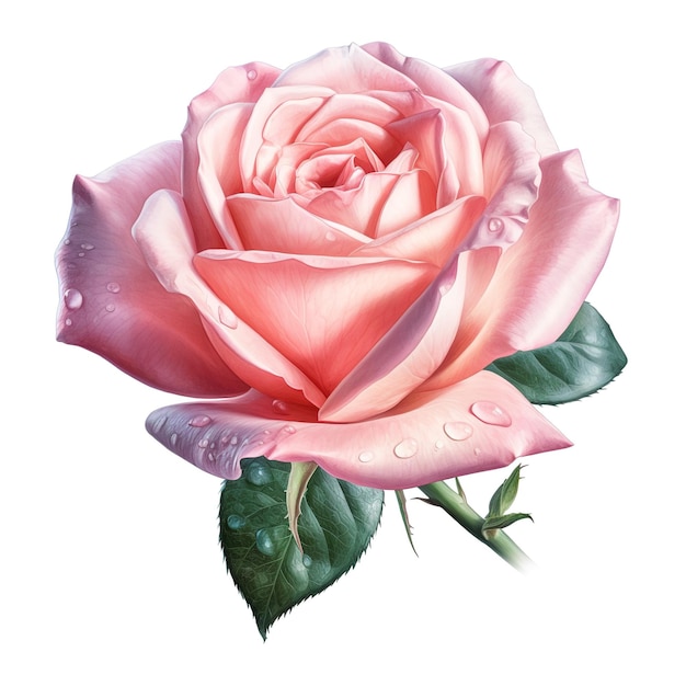 Bella rosa Illustrazione realistica