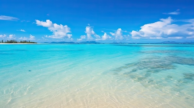 Bella spiaggia con sabbia bianca