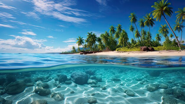 Bella spiaggia costiera isola