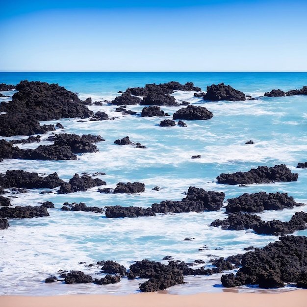 Bella spiaggia paesaggio generativo Ai