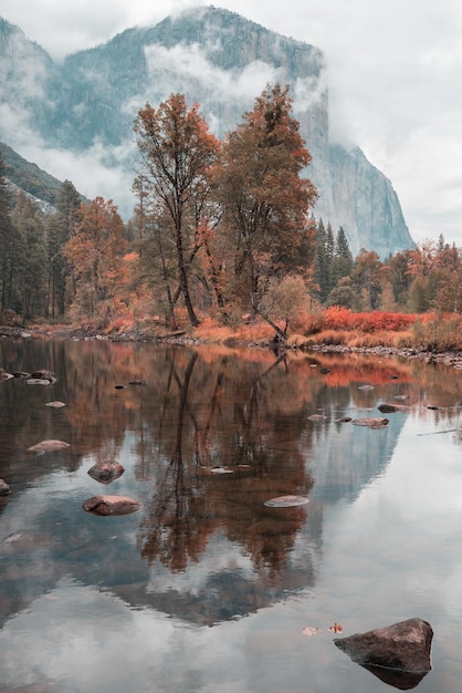 Bella stagione autunnale nel Parco nazionale Yosemite California USA