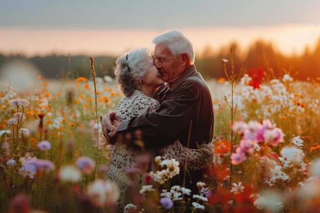 bella storia d'amore degli innamorati il giorno di San Valentino nella natura all'aperto pragma