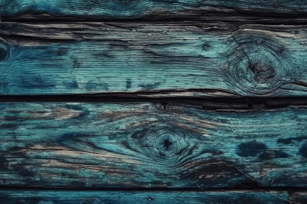 Bella struttura di legno blu vecchio vintage legno incrinato IA generativa