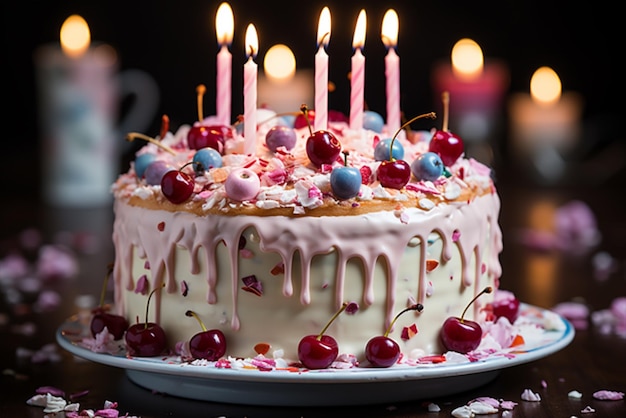 Bella torta di compleanno