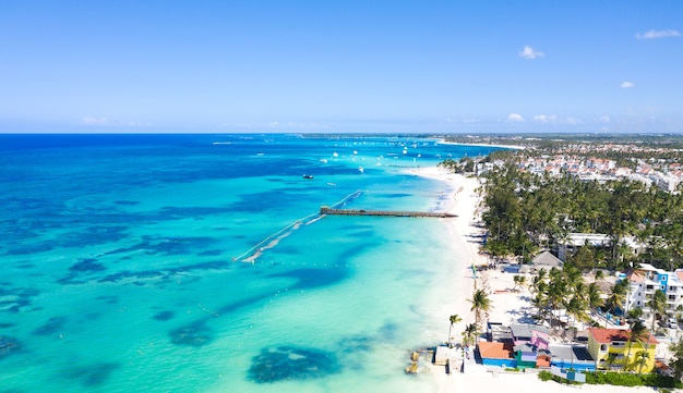 Bella veduta aerea della spiaggia