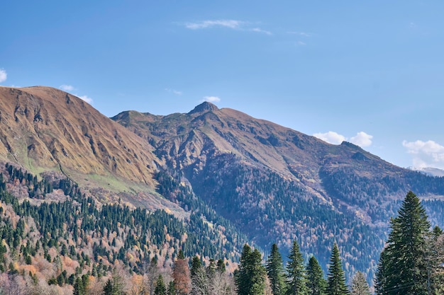 Bella vista dalla cima della cresta caucasica