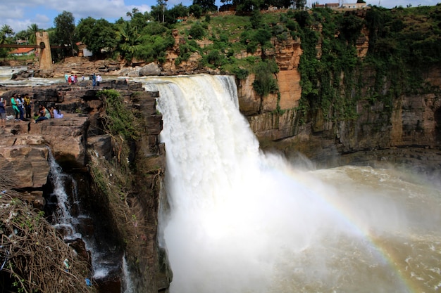 Bella vista del fiume Ghataprabha delle cascate di Gokak