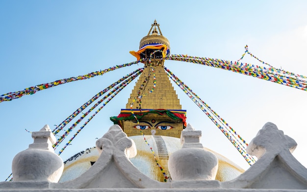 bella vista del paesaggio dello stupa buddista a Kathmandu Nepal