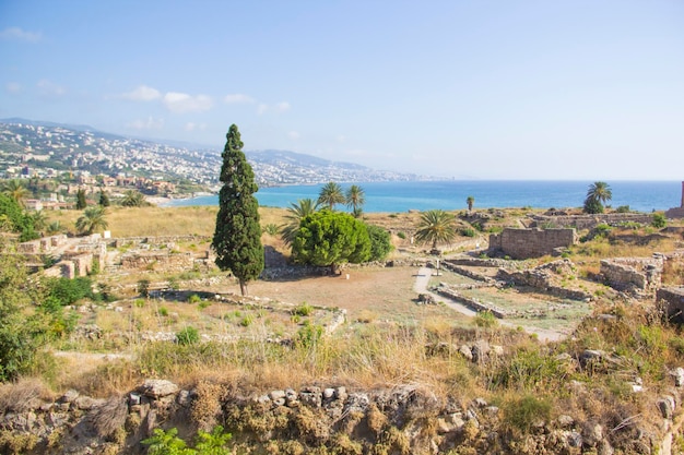 Bella vista dell'antica voce di Byblos (conosciuta anche come Jubayl o Jebeil), Libano