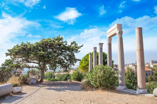 Bella vista dell'antica voce di Byblos (conosciuta anche come Jubayl o Jebeil), Libano