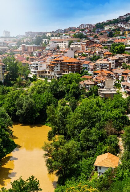 Bella vista della città vecchia di Veliko Tirnovo, Bulgaria