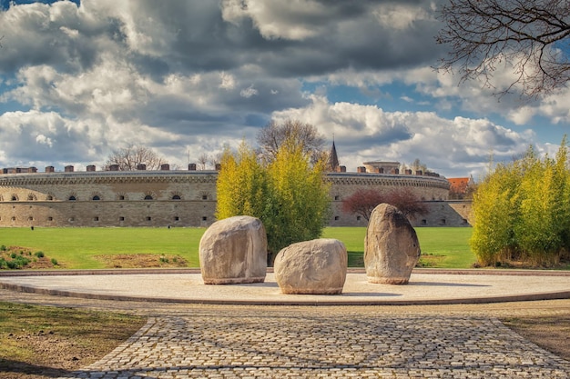 Bella vista in una giornata di sole in un parco in germania a Ingolstadt