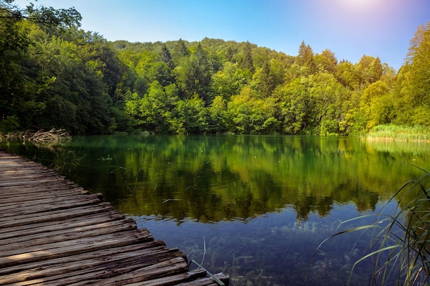 Bella vista nel Parco Nazionale dei Laghi di Plitvice Croazia